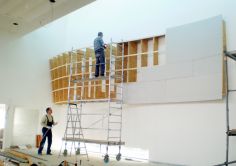 EFG Leipzig - Leinwandsegel im Bau